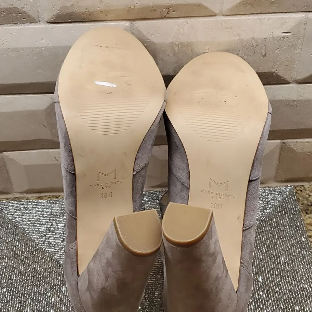 MARC FISHER Suede Caged Sandals - Size 10‎